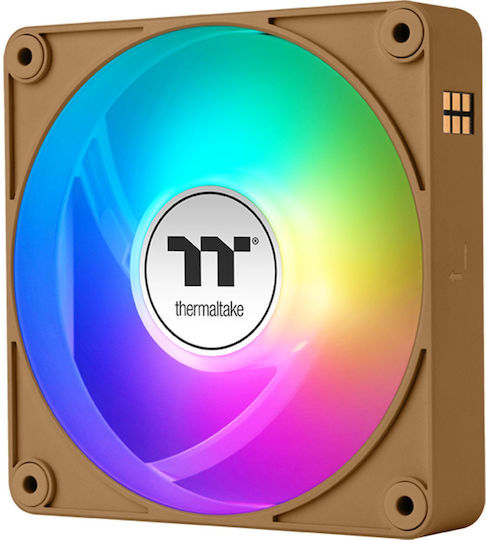 Thermaltake CT140 EX Ventilator Pentru Carcasă Cu Lamă Inversată Cu Iluminare ARGB Și Conexiune 3-Pin / 4-Pin PWM Set 3 Bucăți Gravel Sand