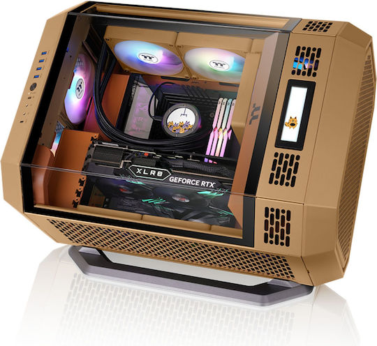 Thermaltake CT140 EX Ventilator Pentru Carcasă Cu Lamă Inversată Cu Iluminare ARGB Și Conexiune 3-Pin / 4-Pin PWM Set 3 Bucăți Gravel Sand