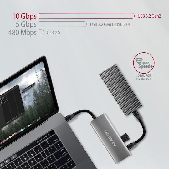 Axagon USB-C Лаптоп Докинг Станция с HDMI 4K PD Сива