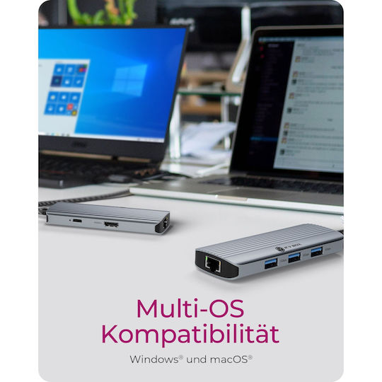 Icy Box USB-C Docking Station with HDMI 4K PD Ethernet Gray (IB-DK4034a-CPD)