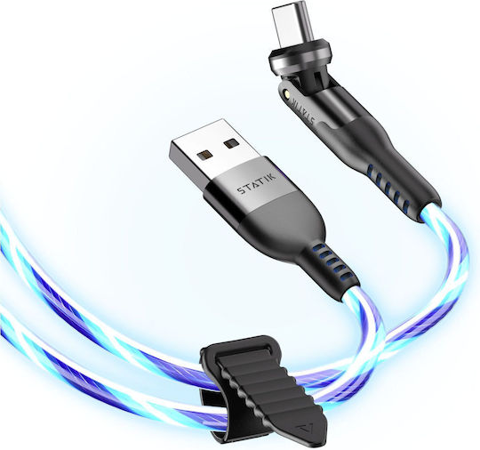 Statik Statik Powerpivot Pro Rotating 2-in-1 Редовна USB към Type-C Кабел Син 2м (PUP-0465-6FT-CC)
