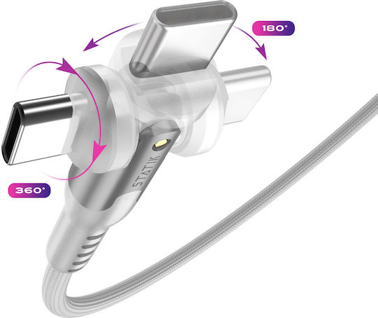 Statik USB to Type-C Cable Λευκό 2m