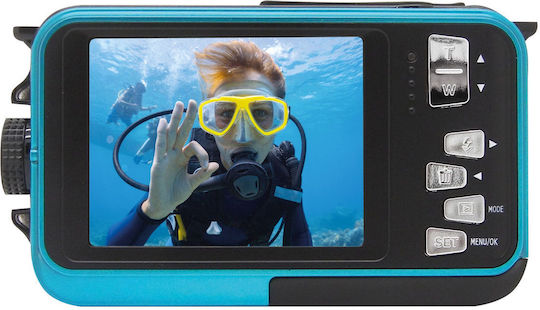 EasyPix W3027 Compact Φωτογραφική Μηχανή 5MP Full HD (1080p) Οπτικού Ζουμ 4x Τιρκουάζ