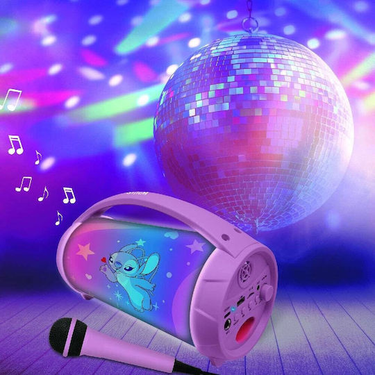 Lexibook Ηχείο Karaoke με Ενσύρματo Μικρόφωνο και Εφέ Φωτισμού BTP585D1Z Ροζ