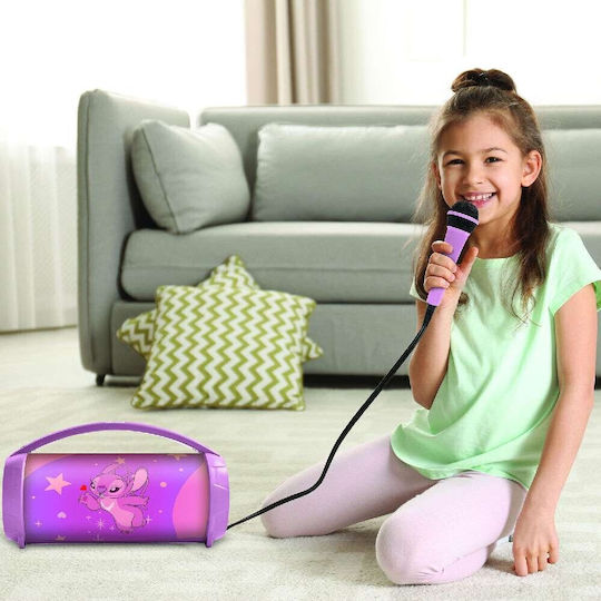 Lexibook Ηχείο Karaoke με Ενσύρματo Μικρόφωνο και Εφέ Φωτισμού BTP585D1Z Ροζ