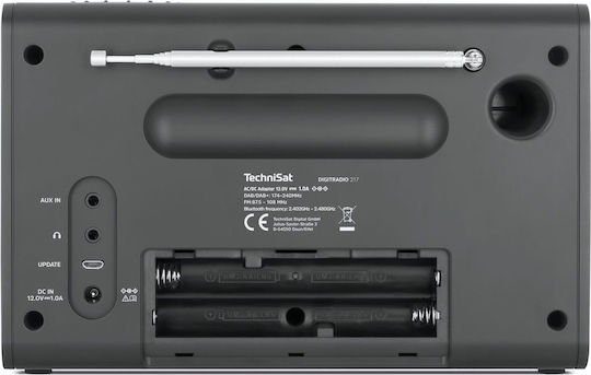 Technisat DigitRadio 217 Φορητό Ραδιόφωνο Ρεύματος / Μπαταρίας DAB+ με Bluetooth Μαύρο