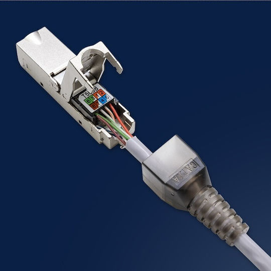Qoltec Βύσμα Qoltec Rj45 Χωρίς Εργαλεία Stp Cat6a Jack Pin T568b T568a