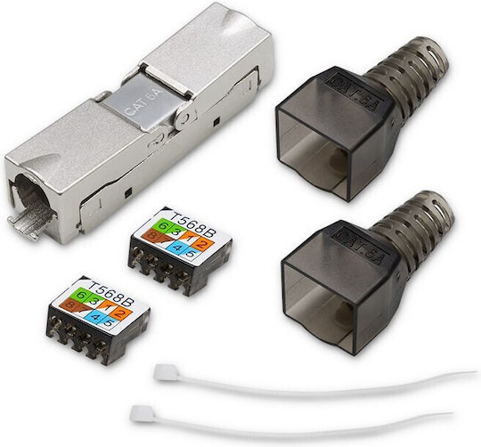 Qoltec Βύσμα Qoltec Rj45 Χωρίς Εργαλεία Stp Cat6a Jack Pin T568b T568a