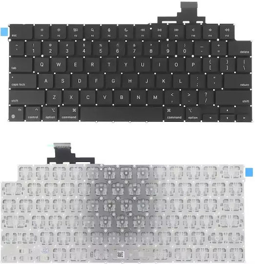 Laptop Keyboard Apple MacBook Air A2681 A2941 A3113 A3114 2022 2023 2024 UK Black Vertical Enter
