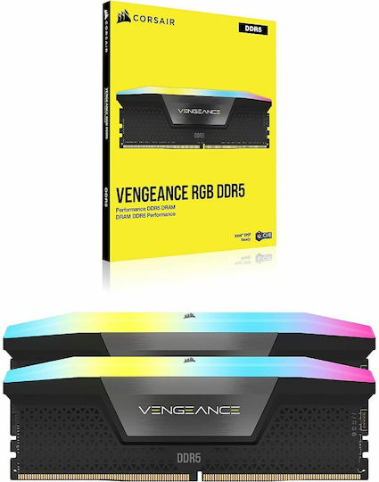 Corsair Vengeance DDR5 32GB RAM με 2x16GB Modules και Ταχύτητα 6400 για Desktop
