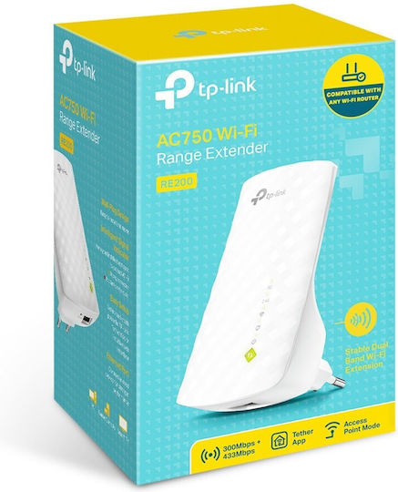 TP-LINK RE200 v1 WiFi удължител Двулентов (2.4 и 5GHz) 750Mbps