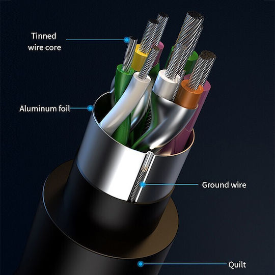 Qoltec USB-Hub 3 Anschlüsse USB 3.0 mit USB-A Anschluss Silbern