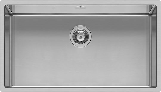 Pyramis Astris 1B 101028601 Montat la culoare Chiuvetă Inox Periat L74xW40cm Argintiu