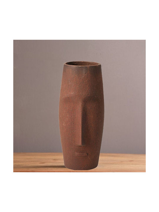 Koopman Vază Decorativă Aluminiu Maro 9x9x20cm 1buc