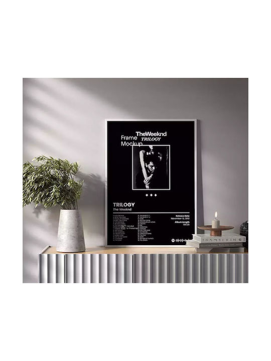 Music Poster Weeknd Trilogy Ms096 21cm X 30cm Premium Μαύρο Ξύλινο Κάδρο