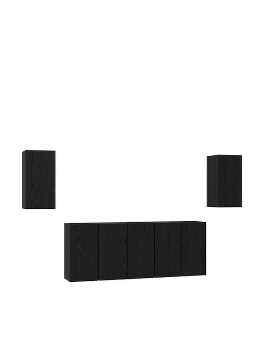 Living Room TV Unit Black Oak L30.5xW30xH60cm
