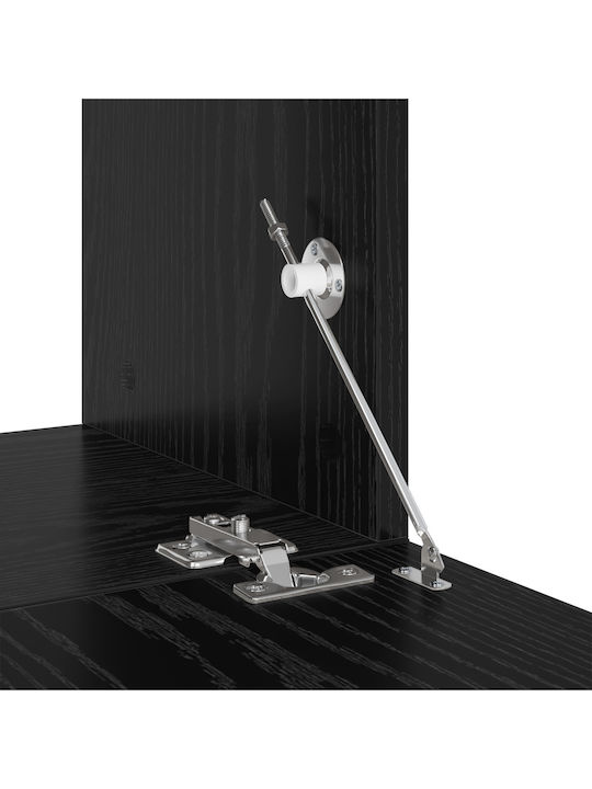 Wohnzimmer TV-Einheit Μαύρη Οξυά L80xB30xH30.5cm
