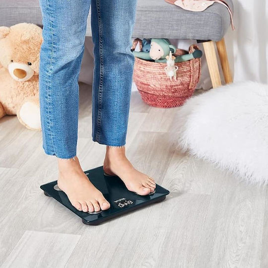 Tefal Goodvibes Life+ Smart Bathroom Scale with Body Fat Counter & Bluetooth Blue