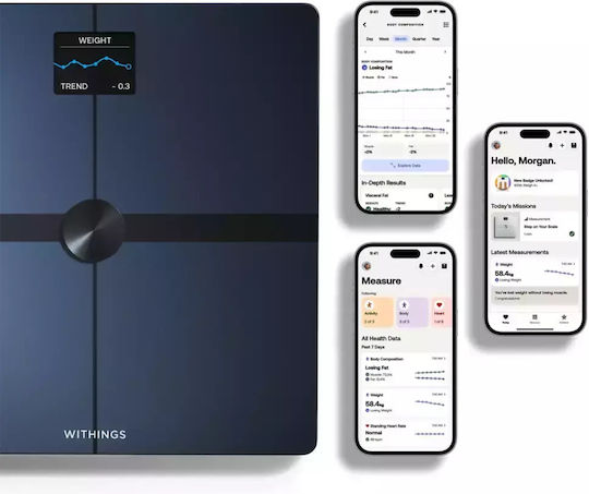 Withings Body Smart Bathroom Scale with Body Fat Counter White