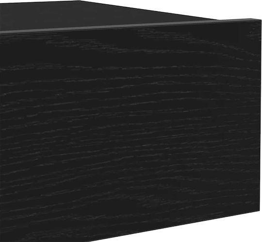 TV Stand with LED Lighting Black Oak L60xD35xH15.5cm