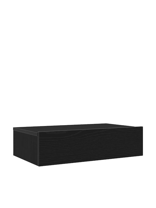TV-Ständer mit LED-Beleuchtung Schwarze Eiche M60xT35xH15,5cm