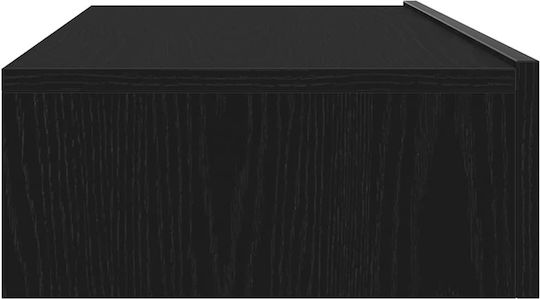 TV Stand with LED Lighting Black Oak L60xD35xH15.5cm