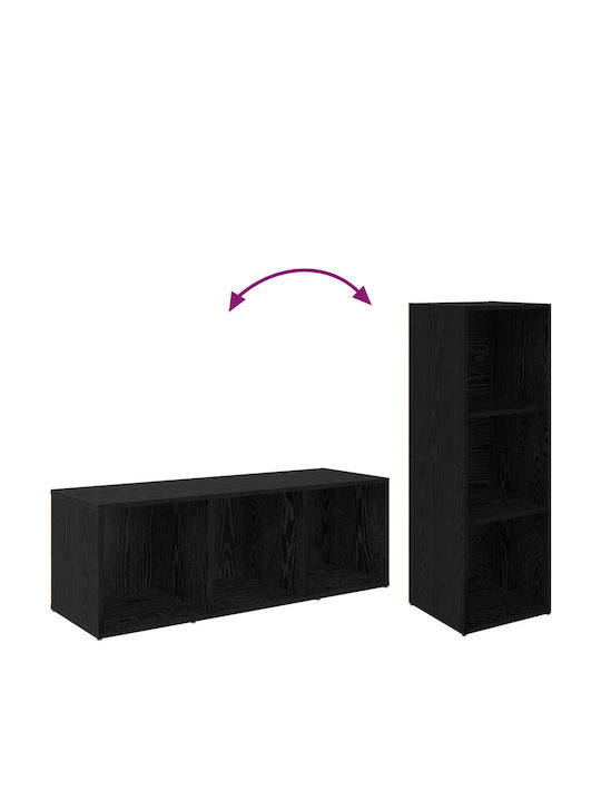Wohnzimmer TV-Einheit Schrank Schwarz