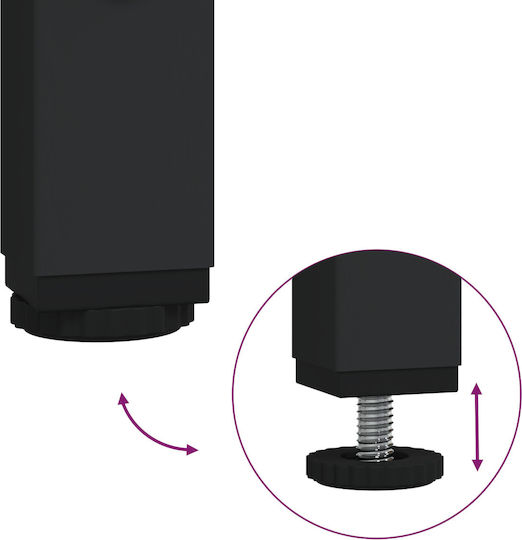 Έπιπλο Τηλεόρασης Μαύρος Δρυός Μ60xΠ35xΥ45cm