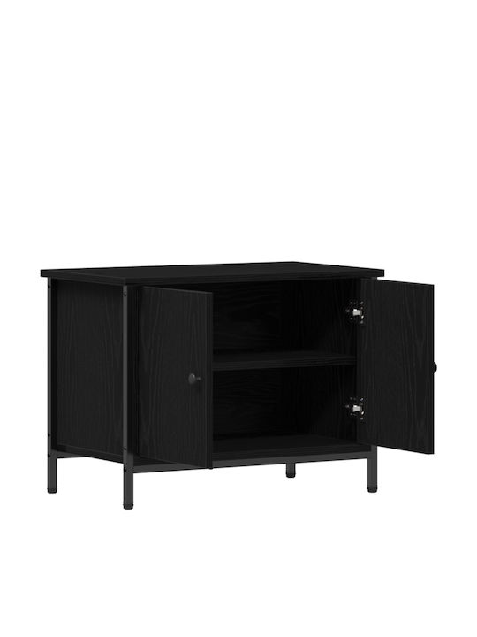 TV-Ständer Schwarz Eichenholz M60xT35xH45cm
