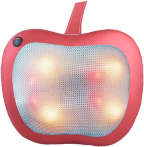 Pillow Massage Shiatsu for the Neck, the Head & the Waist with Infrared Heat Red