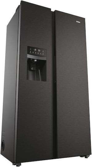 Haier Side-by-Side Kühlschrank 511Es NoFrost H177.5xB90.8xT65.9cm. Schwarz HSR5918DIPB