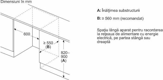 Bosch Εντοιχιζόμενο Mini Bar 110lt Υ82xΠ59.8xΒ54.8εκ. Λευκό KUL22VFD0