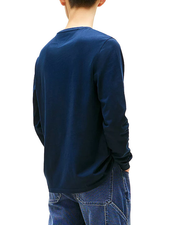 Long Sleeve Blue Blouse