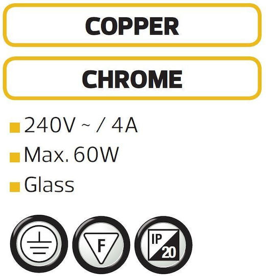 Meteor Pendant Light Copper Max 60w E27 Glass Meteor Pendant Light Copper Max 60w E27 Glass