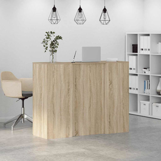 vidaXL Επαγγελματικό Γραφείο Υποδοχής Π135xΒ50xΥ103.5cm με Ντουλάπι
