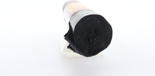Lux Plast Trash Bags with Drawstring 54x75cm 10pcs Black