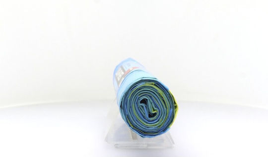 Lux Plast Σακούλες Απορριμάτων με Κορδόνι 75x54cm 10τμχ Μπλε