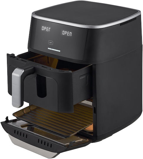 Heinner Heißluftfritteuse mit Doppel-Abnehmbarer Korb 11Es Schwarz HAFO-M11BK1700