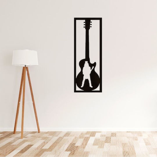 Krodesign Kro-1257 Decorațiune de Perete din Metal Rock Star Slash 70 cm Lungime Negru 1,5 mm Grosime