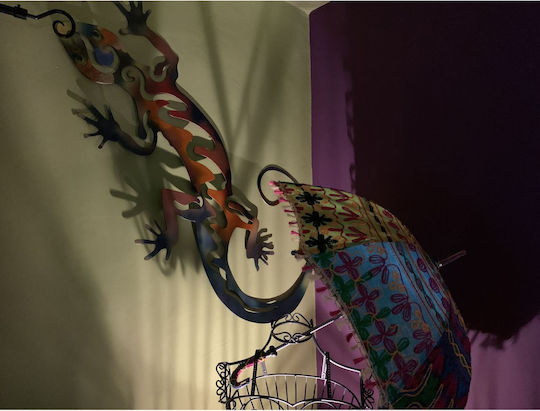 Decorațiune de Perete Krodesign Șopârlă Lungime 106 Cm Multicolor