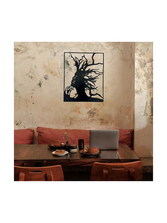Krodesign Woman Tree Metal Wall Decoration Height 49 Cm Width 40 Cm Thickness 2 Mm