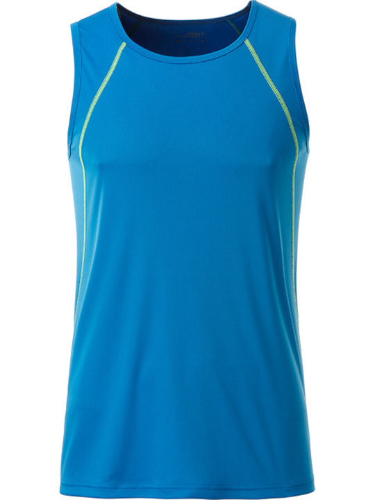 Men's Sports Tanktop Bright-blue/bright-yellow Men's Sports Tanktop Bright-blue/bright-yellow