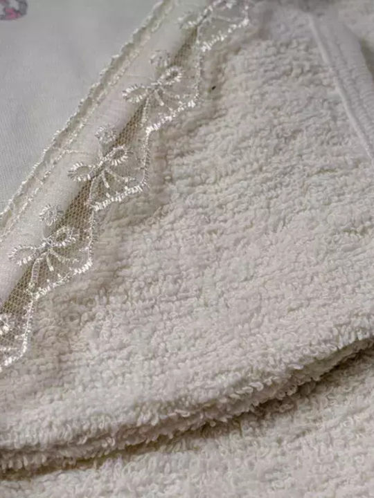 Hooded Baby Bath Towel White Pink