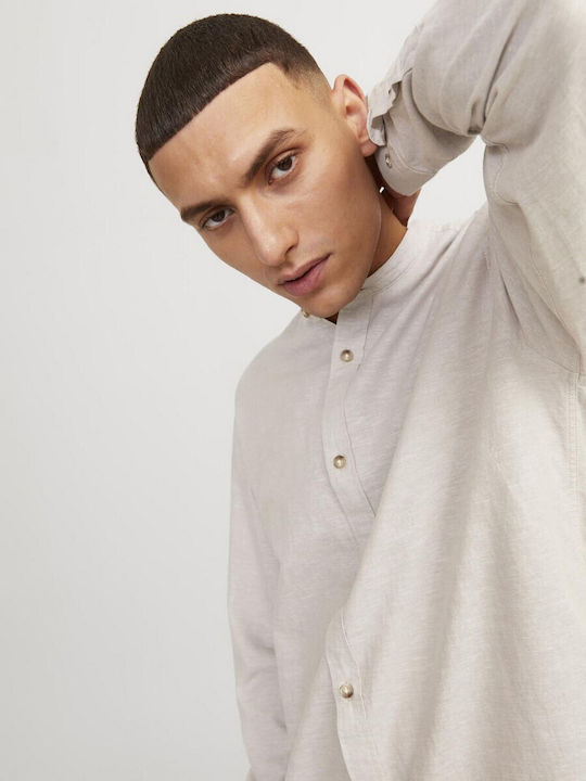 Long-sleeved Linen Shirt Crockery