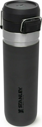 Stanley Go Quick Flip Bottle Thermos Stainless Steel BPA Free 1.06lt Charcoal with Mouthpiece
