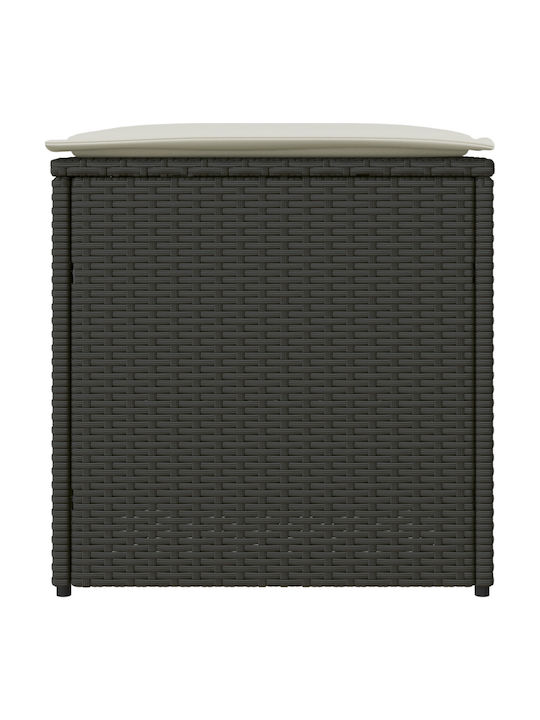 vidaXL Outdoor Storage Box Black L50xW50xH50cm