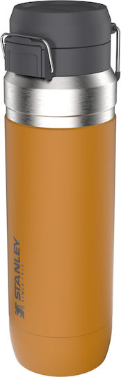 Stanley Go Quick Flip Μπουκάλι Θερμός Ανοξείδωτο BPA Free 1.06lt Saffron με Επιστόμιο