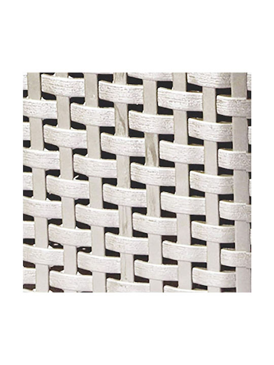 Curver Style Coș De Rufe Din Paie 60lt Cu Capac 44.8x34.1x61.5cm Alb