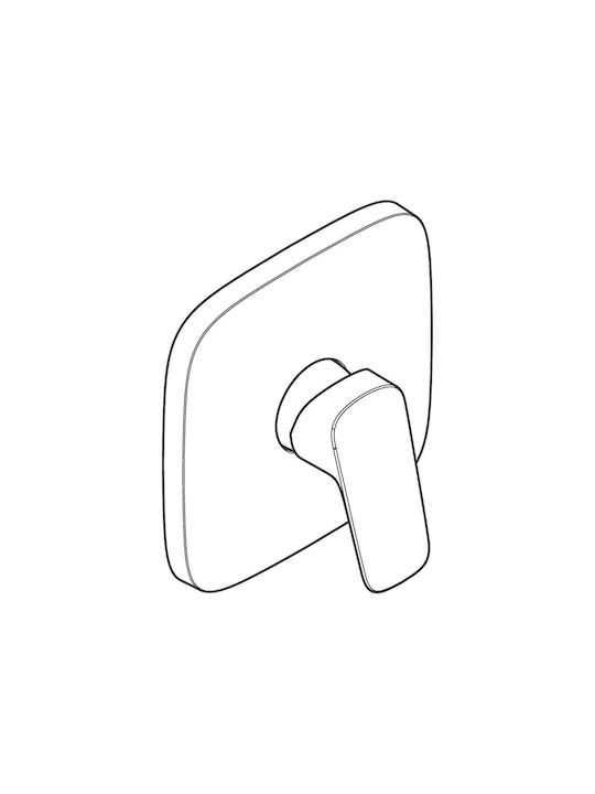 Hansgrohe Logis Μίκτης Μπαταρίας Εντοιχισμού Ντουζιέρας 1 Εξόδου Chrome
