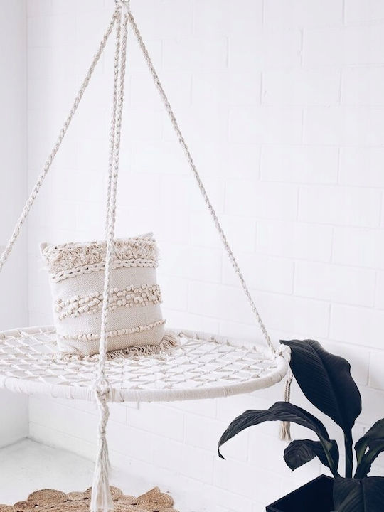 Texty Fabric Swing Gray with 150kg Maximum Weight Capacity L82xW82xH82cm